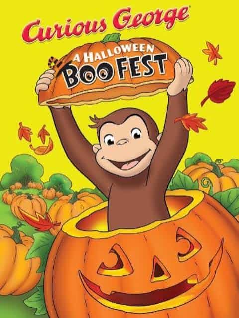 curious george monkey in a pumpkin movie poster