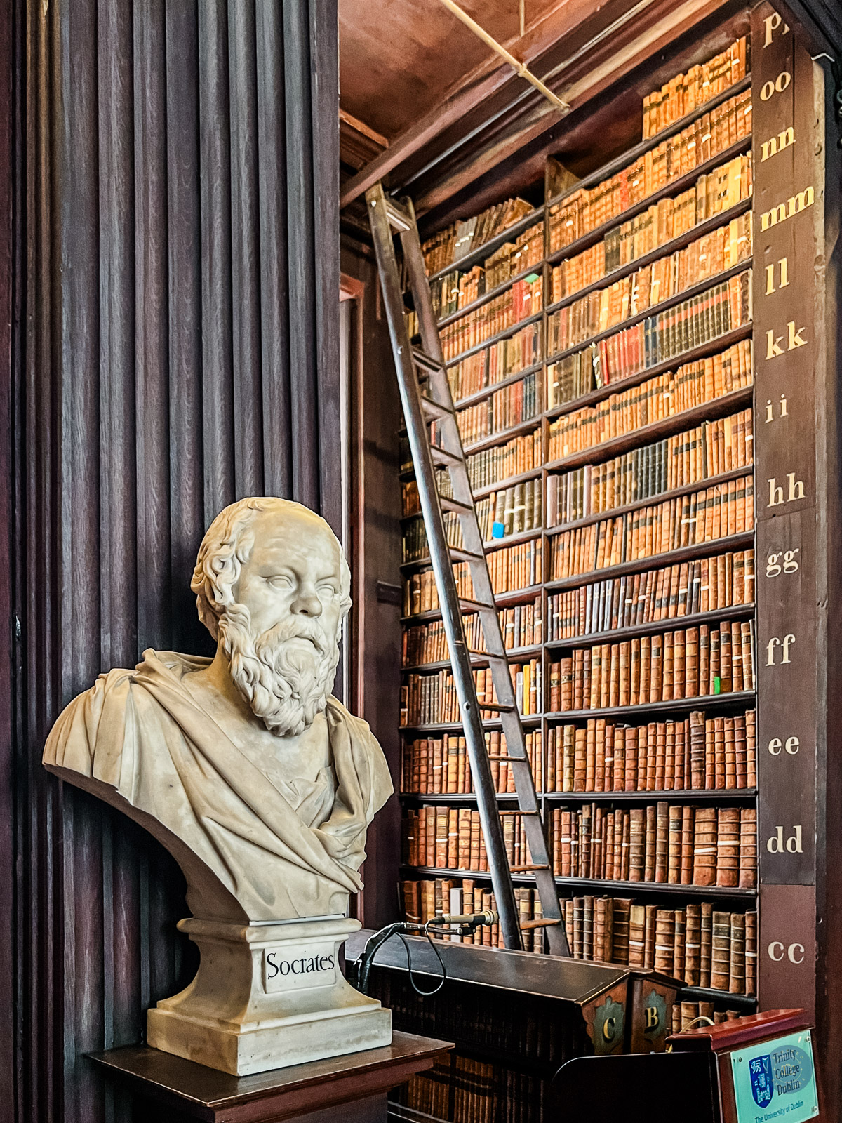 socrates bust in trinity library long room