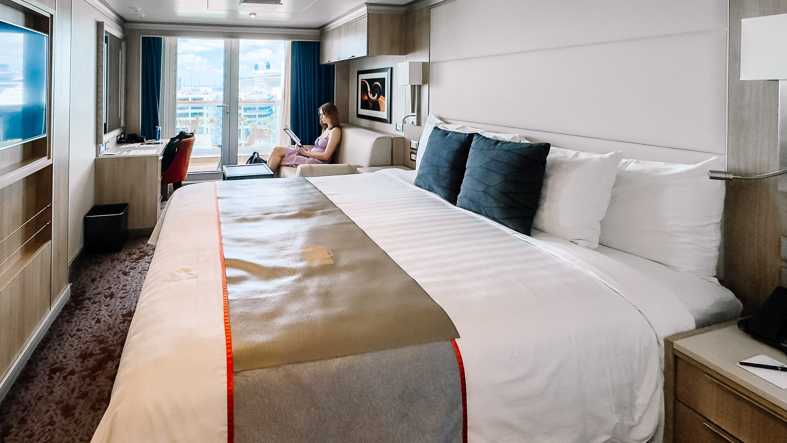 view of cruise cabin on nieuw statendam