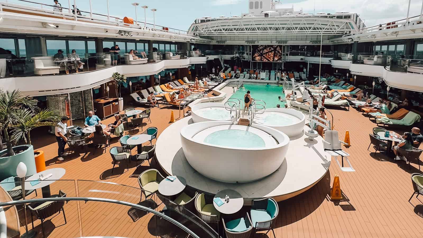 lido pool on nieuw statendam holland america cruise ship