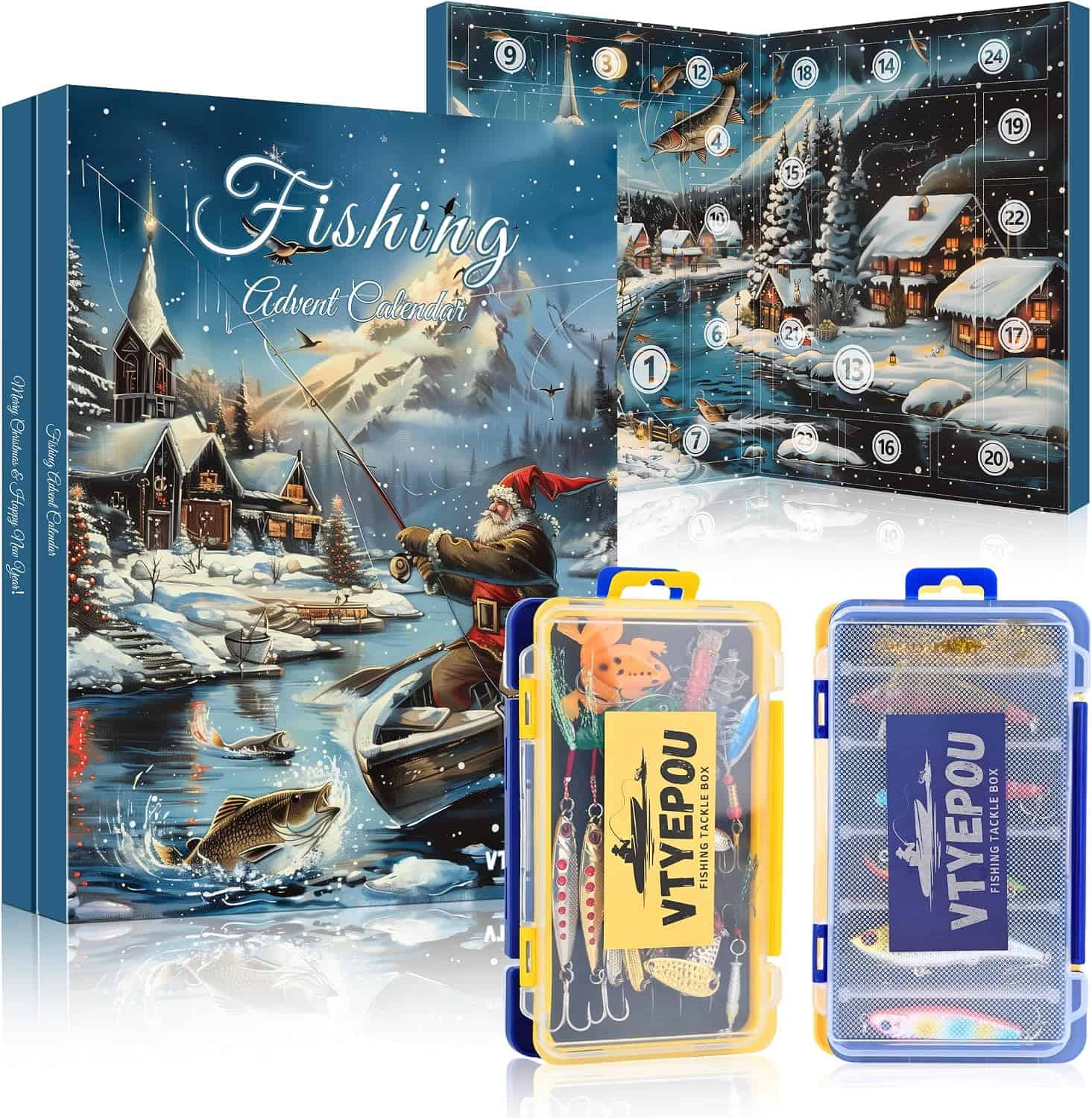 fishing tackle advent calendar with boxes