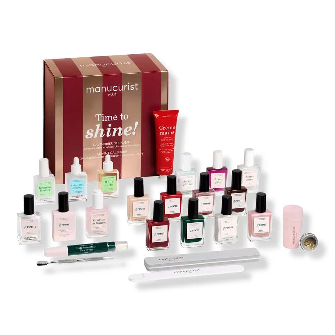 25 days of nail care from manucurist box with nail polishes and accessories