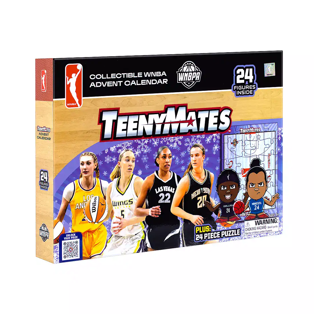 fun sports advent calendar with collectible figures from popular sports franchised of the wnba, nba, mlb, nfl, nhl, etc great gift for teen sports fans