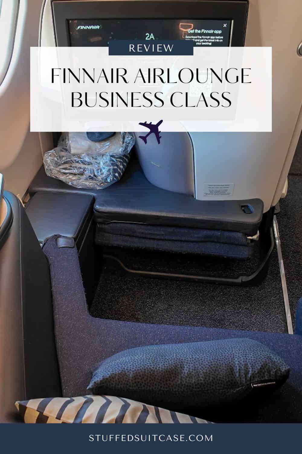 pin image for finnair business class review