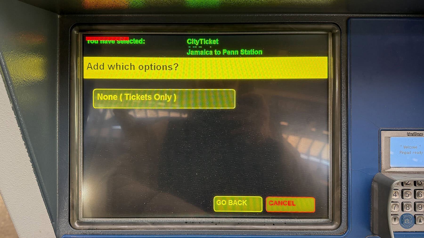 buying lirr ticket to penn station no other add ons