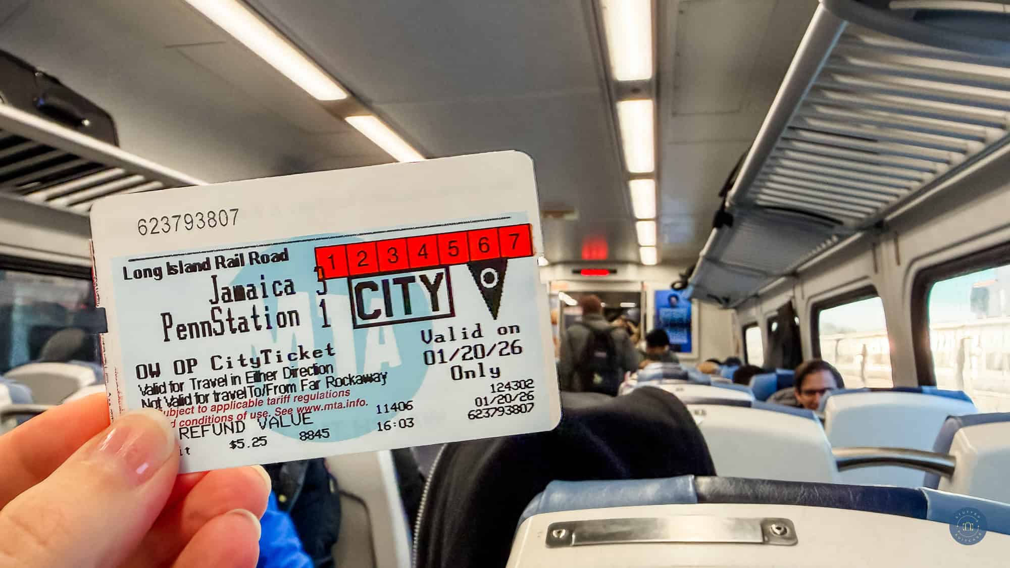 Long Island Rail Road ticket from Jamaica to Penn station for jfk to nyc train
